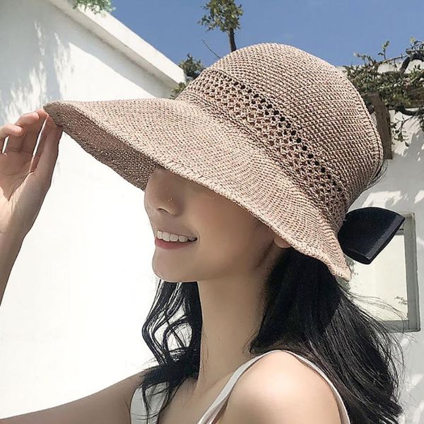 women beach summer sunscreen bowknot big brim hat straw knitted empty cycling adjustable cap outdoor hats, Black;white
women beach summer sunscreen bowknot big brim hat straw knitted empty cycling adjustable cap outdoor hats, Black;white