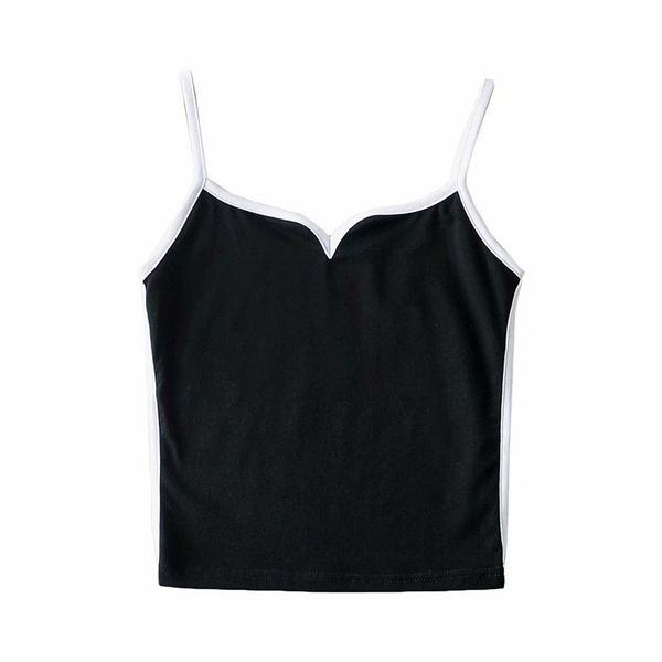 tanks contrasting v-neck sling sleeveless vintage women's vest spring new slim short t-shirt chic female, White
tanks contrasting v-neck sling sleeveless vintage women's vest spring new slim short t-shirt chic female, White
