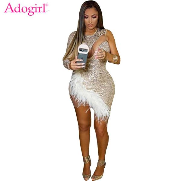 adogirl sheer mesh patchwork feathers sequins dress one shoulder long sleeve bodycon mini night club party dresses vestidos casual, Black;gray
adogirl sheer mesh patchwork feathers sequins dress one shoulder long sleeve bodycon mini night club party dresses vestidos casual, Black;gray