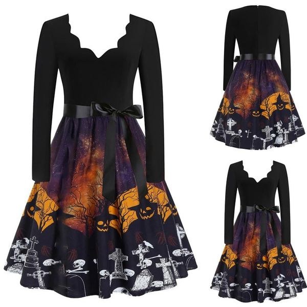 casual dresses halloween dress for women vintage party club wizard midnight horror skull cemetery midi v-neck creative design autumn robe, Black;gray
casual dresses halloween dress for women vintage party club wizard midnight horror skull cemetery midi v-neck creative design autumn robe, Black;gray