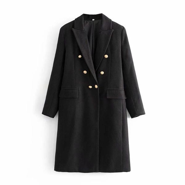 women's wool & blends autumn winter women long coat metal buttons casual elegant windbreaker outerwear trench parka female jacket, Black
women's wool & blends autumn winter women long coat metal buttons casual elegant windbreaker outerwear trench parka female jacket, Black