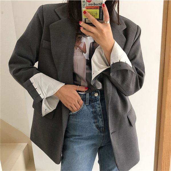 women's suits & blazers hzirip office lady blazers plus size -xl fall minimalist streetwear retro smooth stylish jackets loose in cost, White;black
women's suits & blazers hzirip office lady blazers plus size -xl fall minimalist streetwear retro smooth stylish jackets loose in cost, White;black