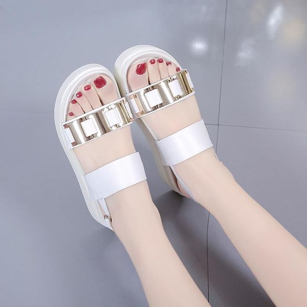 thick sole sandals women metal buckle platform shoes summer casual open toe black white zapatos mujer
thick sole sandals women metal buckle platform shoes summer casual open toe black white zapatos mujer