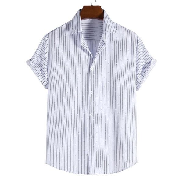 men's casual shirts 2021 summer short sleeve shirt striped european size us xs-xl, White;black
men's casual shirts 2021 summer short sleeve shirt striped european size us xs-xl, White;black