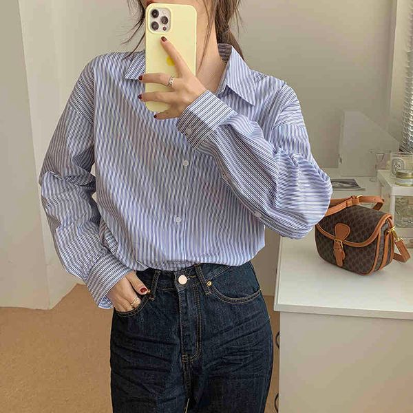 minimalist high street striped brief chic femme geometric outwear loose casual summer full sleeves elegance shirts 210421, White
minimalist high street striped brief chic femme geometric outwear loose casual summer full sleeves elegance shirts 210421, White