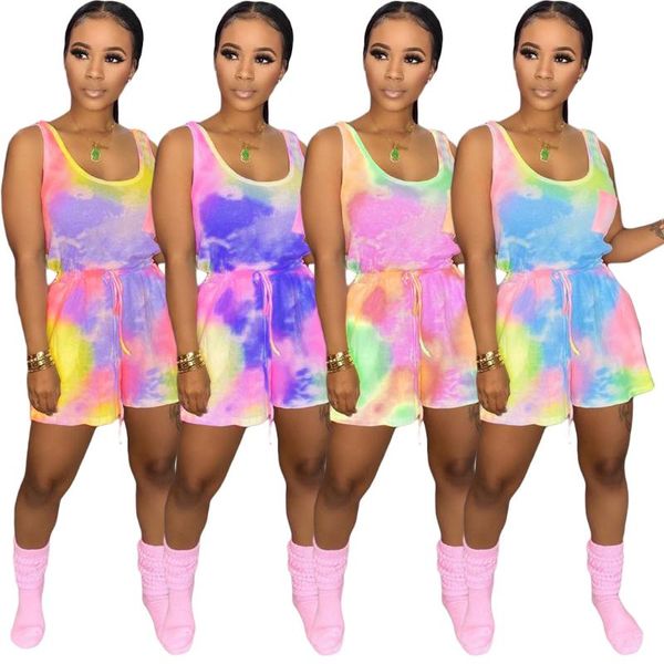 summer tie-dye print playsuit women sleeveless tank loose suitable home wear streetwear one piece lace up overall jumpsuit women's jump, Black;white
summer tie-dye print playsuit women sleeveless tank loose suitable home wear streetwear one piece lace up overall jumpsuit women's jump, Black;white