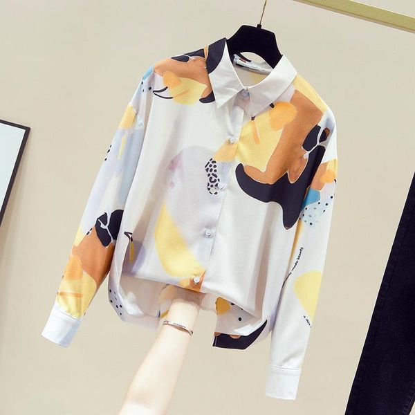 women's blouses & shirts retro art print 2021 autumn fashion turn down collar long sleeves female ladies shirt blouse a3664, White
women's blouses & shirts retro art print 2021 autumn fashion turn down collar long sleeves female ladies shirt blouse a3664, White