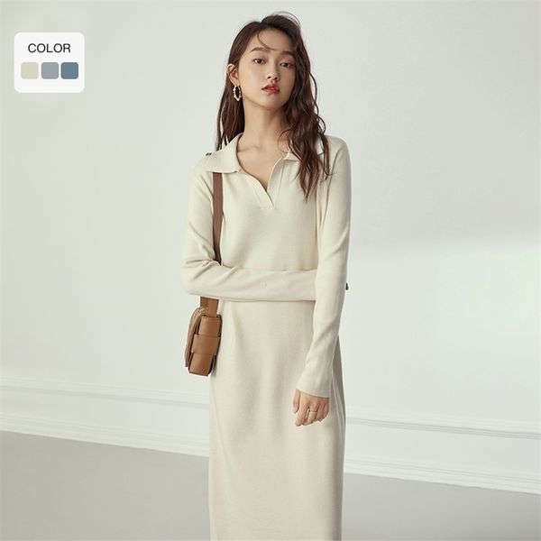 fansilanen polo casual long knitted sweater dres autumn winter white elegant female sleeve loose blue 211220, Black;gray
fansilanen polo casual long knitted sweater dres autumn winter white elegant female sleeve loose blue 211220, Black;gray
