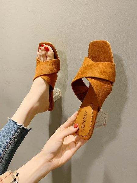 slippers women's shoes 2021 summer fashion thick heel cross belt transparent sandals, Black
slippers women's shoes 2021 summer fashion thick heel cross belt transparent sandals, Black