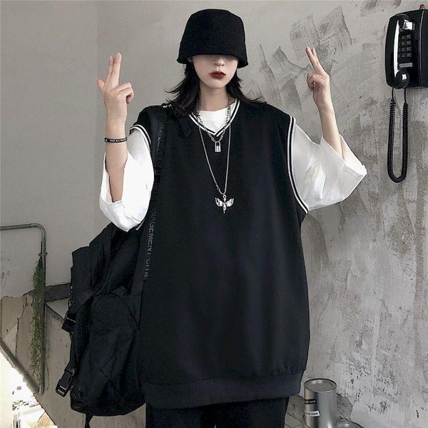 men's vests women simple all-match patchwork korean style v-neck knitted trendy mens leisure students sleeveless female vintage no, Black;white
men's vests women simple all-match patchwork korean style v-neck knitted trendy mens leisure students sleeveless female vintage no, Black;white