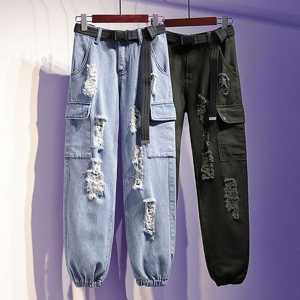 women's jeans loose woman 2021 spring summer black armygreen boyfriends harem for women vintage hole pants vaqueros mujer, Blue
women's jeans loose woman 2021 spring summer black armygreen boyfriends harem for women vintage hole pants vaqueros mujer, Blue