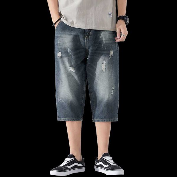 men's jeans loose straight denim shorts summer plus size ripped harem, Blue
men's jeans loose straight denim shorts summer plus size ripped harem, Blue