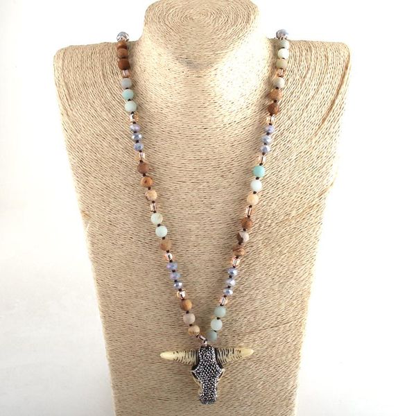 pendant necklaces md fashion bohemian tribal jewelry crystal / natural stone long knotted beige horn for women necklace, Silver
pendant necklaces md fashion bohemian tribal jewelry crystal / natural stone long knotted beige horn for women necklace, Silver
