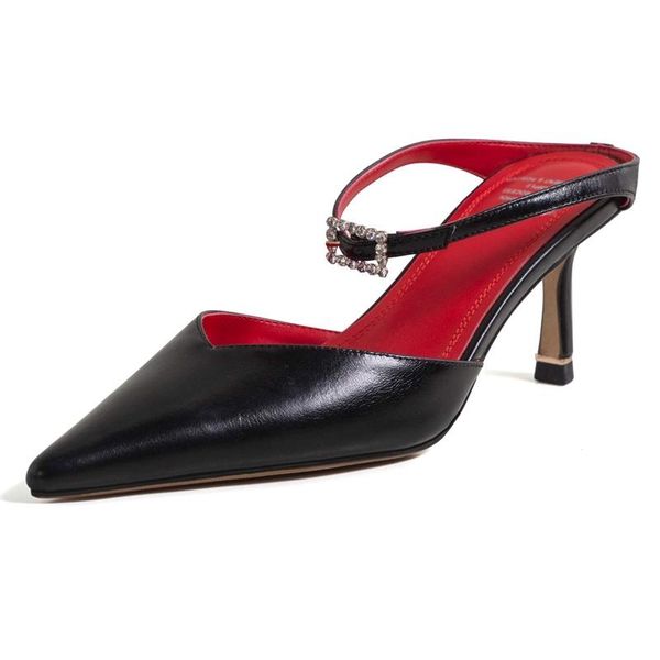 genuine leather pointed toe high heels street fashion mature diamond metal fasteners slip on sandals women l88, Black
genuine leather pointed toe high heels street fashion mature diamond metal fasteners slip on sandals women l88, Black