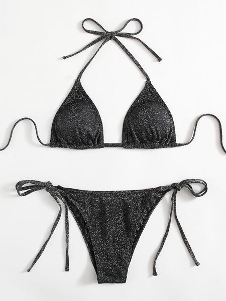 women's swimwear arrival shiny bikinis bikini 2021 halter bandage push up mujer swimsuit low waist women brazilian biquini, White;black
women's swimwear arrival shiny bikinis bikini 2021 halter bandage push up mujer swimsuit low waist women brazilian biquini, White;black