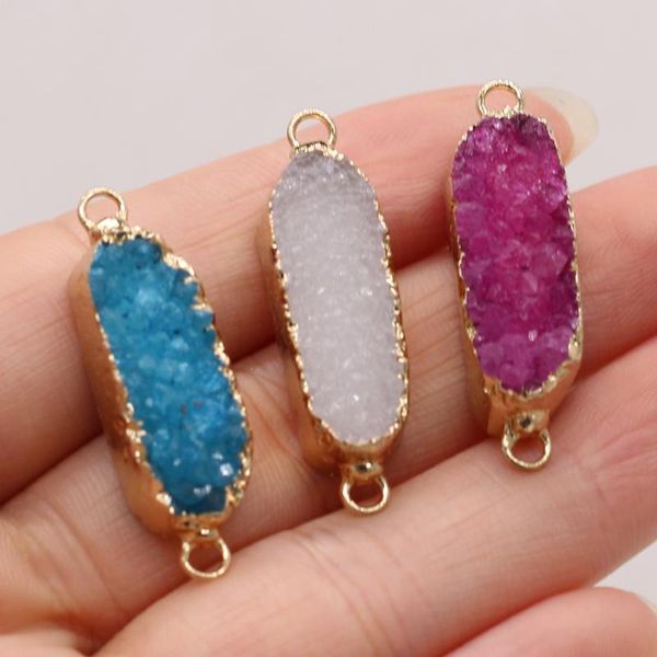 charms natural semi-precious stone crystal bud gilded edge connector 10x34mm for diy jewelry making gift, Bronze;silver
charms natural semi-precious stone crystal bud gilded edge connector 10x34mm for diy jewelry making gift, Bronze;silver