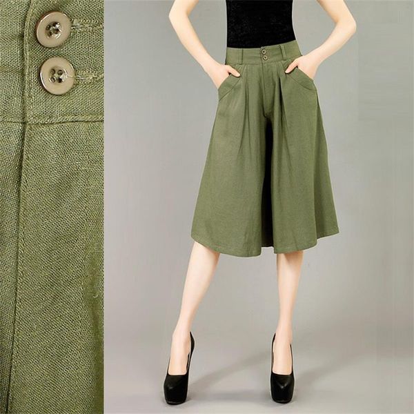 women's pants & capris 2021 summer2021 thin cotton and linen summer cropped wide leg trousers skirt casual, Black;white
women's pants & capris 2021 summer2021 thin cotton and linen summer cropped wide leg trousers skirt casual, Black;white