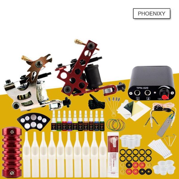 complete tattoo machine kit set 2 coils guns 6/10/20 colors inks pigment sets power beginner grips kits permanent makeup1
complete tattoo machine kit set 2 coils guns 6/10/20 colors inks pigment sets power beginner grips kits permanent makeup1