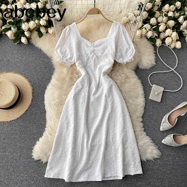 women elegant french dress sweet puff sleeve v neck elastic ruched a-line dresses summer fashion streetwear midi dress 210715, Black;gray
women elegant french dress sweet puff sleeve v neck elastic ruched a-line dresses summer fashion streetwear midi dress 210715, Black;gray