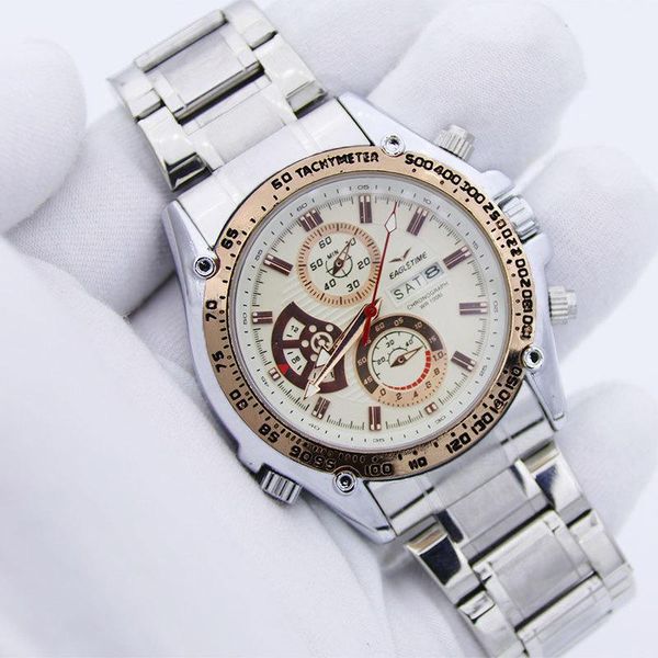 wristwatches mens 2021 watch double calendar fashion casual quartz sports stainless steel strap, Slivery;brown
wristwatches mens 2021 watch double calendar fashion casual quartz sports stainless steel strap, Slivery;brown