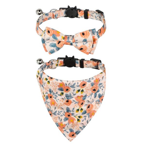 pet cat collar with bells and cute flower pattern bow tie bandana adjustable collars for puppy supplies costumes
pet cat collar with bells and cute flower pattern bow tie bandana adjustable collars for puppy supplies costumes