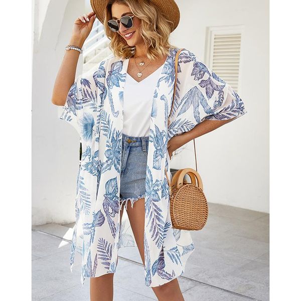 women's swimwear druck chiffon strand kimono shirt pareos bikini cover up kaftan kleid bademode pareo saida de praia badeanzug, White;black
women's swimwear druck chiffon strand kimono shirt pareos bikini cover up kaftan kleid bademode pareo saida de praia badeanzug, White;black
