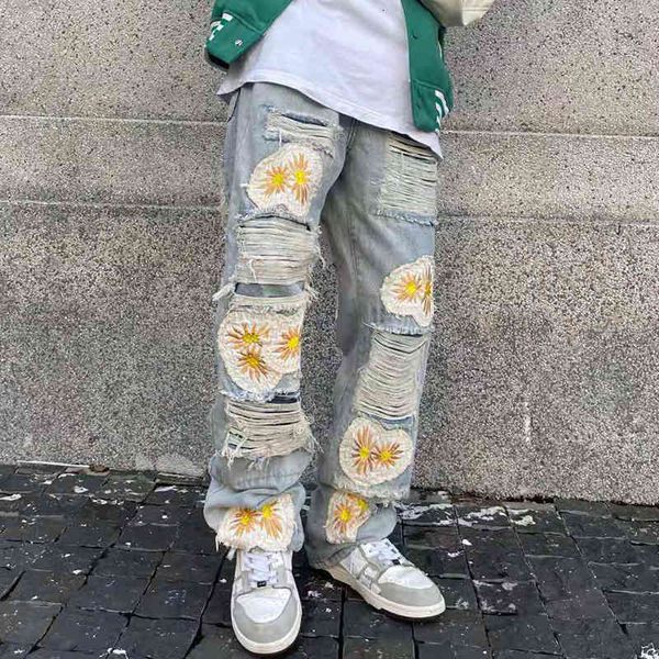 men's jeans high street embroidered fringe men's slacks lock jeans torn retri denim large baggy jean pants c19v, Blue
men's jeans high street embroidered fringe men's slacks lock jeans torn retri denim large baggy jean pants c19v, Blue