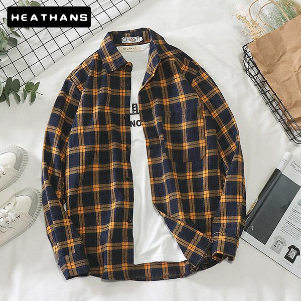 men's casual shirts mens summer shirt drop yellow plaid cotton handsome loose long-sleeved open stitch for male, White;black
men's casual shirts mens summer shirt drop yellow plaid cotton handsome loose long-sleeved open stitch for male, White;black