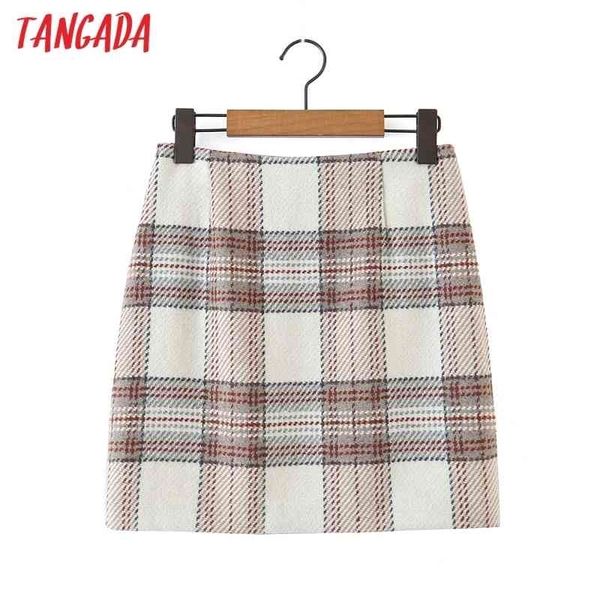 tangada autumn winter women plaid pattern tweed skirts faldas mujer zipper female mini skirt 8h14 210331, Black
tangada autumn winter women plaid pattern tweed skirts faldas mujer zipper female mini skirt 8h14 210331, Black