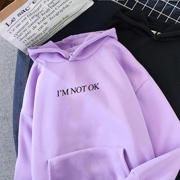 women hoodies im not ok letter print casual long sleeve autumn winter korean fashion basic streetwear tracksuit coat, Black
women hoodies im not ok letter print casual long sleeve autumn winter korean fashion basic streetwear tracksuit coat, Black