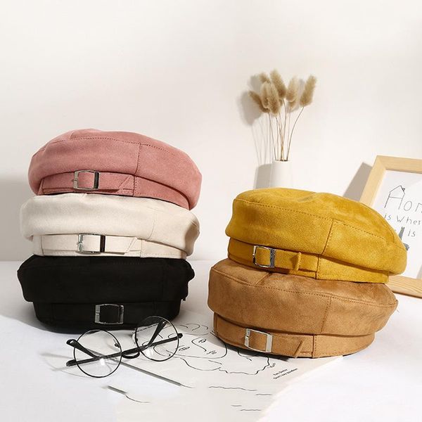 temperament vintage leather buckle pu beret women's autumn and winter fashion easy match flat painter cap berets, Blue;gray
temperament vintage leather buckle pu beret women's autumn and winter fashion easy match flat painter cap berets, Blue;gray