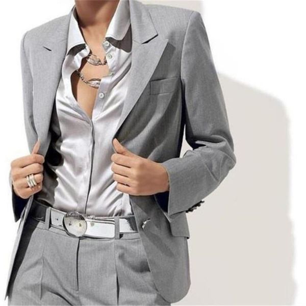 women's two piece pants ladies suits trouser 2 jacket + light grey suit formal business womens tailored, White
women's two piece pants ladies suits trouser 2 jacket + light grey suit formal business womens tailored, White