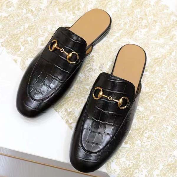 women casual shoes luxury fashion designer slippers bronze clasp stone grain cowhide leather flats size 35-41 with box, Black
women casual shoes luxury fashion designer slippers bronze clasp stone grain cowhide leather flats size 35-41 with box, Black