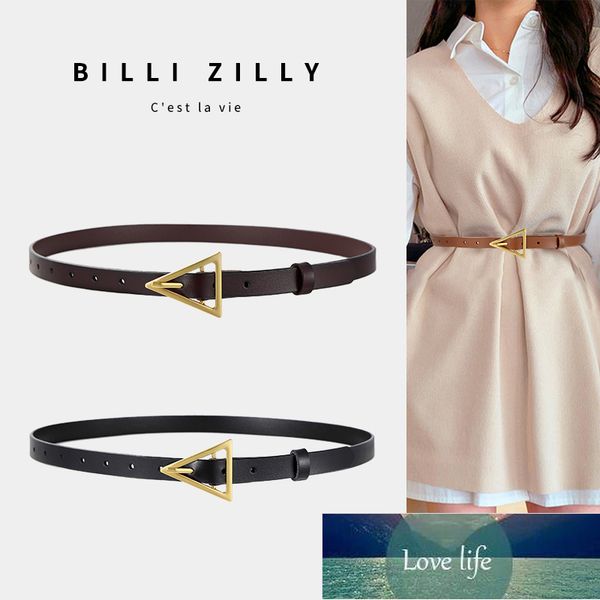 new style triangle buckle thin belt women's decorative dress korean fashion style matching jeans belt simple tren factory price expert, Black;brown
new style triangle buckle thin belt women's decorative dress korean fashion style matching jeans belt simple tren factory price expert, Black;brown