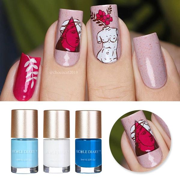 nail polish nicole diary black white stamping autum winter series stamp varnishes printing for plates image decorat
nail polish nicole diary black white stamping autum winter series stamp varnishes printing for plates image decorat