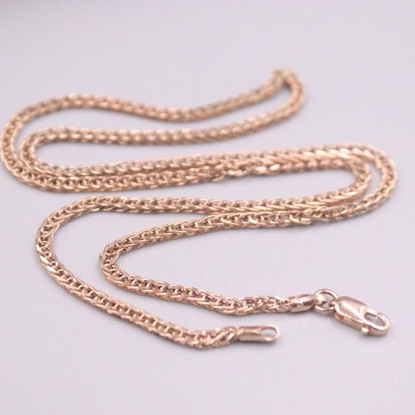 chains au750 real 18k rose gold chain neckalce for women female 1.8mmw hollow wheat choker necklace 16''l jewelry, Silver
chains au750 real 18k rose gold chain neckalce for women female 1.8mmw hollow wheat choker necklace 16''l jewelry, Silver