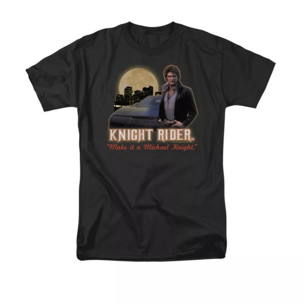 knight rider full moon tv show t-shirt sizes s-3x new, White;black 
knight rider full moon tv show t-shirt sizes s-3x new, White;black