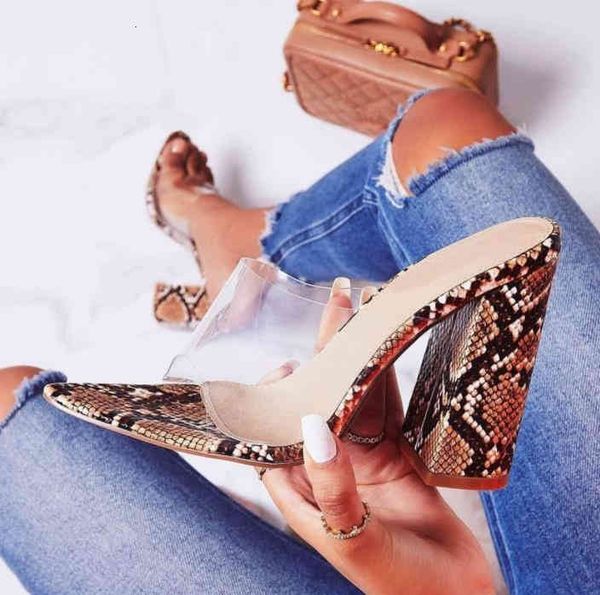 sandals plus size 35 to 42 brown snake prints pvc clear block heel mules luxury women designer come with box, Black
sandals plus size 35 to 42 brown snake prints pvc clear block heel mules luxury women designer come with box, Black
