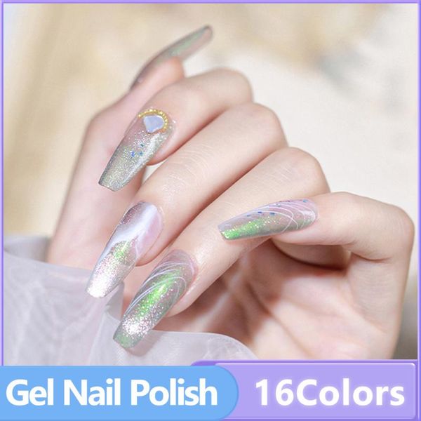 nail gel 18ml interstellar aurora cat eye polish 16color semi perman glitter effect varnish, Red;pink
nail gel 18ml interstellar aurora cat eye polish 16color semi perman glitter effect varnish, Red;pink