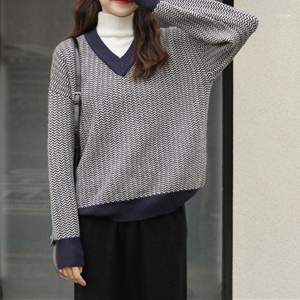 korean women turtleneck sweater fashion fake 2 piece striped pullover jumper autumn winter knitted ladies oversize women's sweaters, White;black
korean women turtleneck sweater fashion fake 2 piece striped pullover jumper autumn winter knitted ladies oversize women's sweaters, White;black