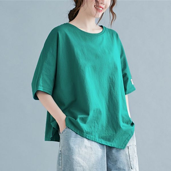 oversized women cotton linen casual t-shirts new summer simple style o-neck solid color loose female tees s3532 210412, White
oversized women cotton linen casual t-shirts new summer simple style o-neck solid color loose female tees s3532 210412, White
