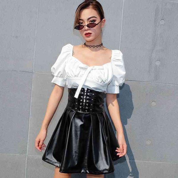 rockmore pu leather nightclub a-line mini skirt women zipper gothic punk style high waist micro above knee skirts womens, Black
rockmore pu leather nightclub a-line mini skirt women zipper gothic punk style high waist micro above knee skirts womens, Black