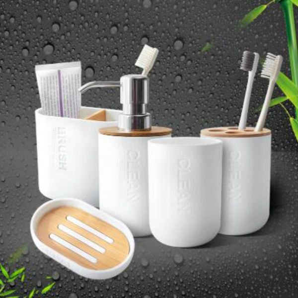 bath accessory set 5pcs bamboo bathroom holder toothbrush glass cup soap dispenser dish accessories wj74
bath accessory set 5pcs bamboo bathroom holder toothbrush glass cup soap dispenser dish accessories wj74