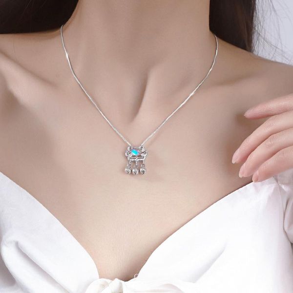 long life lock necklace pendant female bell tassel fashion hearbeat short waistband clavicle chain choker jewelry necklaces, Silver
long life lock necklace pendant female bell tassel fashion hearbeat short waistband clavicle chain choker jewelry necklaces, Silver