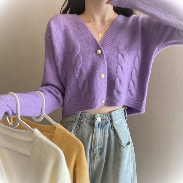 luxury ets gentle wind v-neck thin long sleeve knitted cardigan women's 2021 autumn frh sweet short sweater coat, Black;brown
luxury ets gentle wind v-neck thin long sleeve knitted cardigan women's 2021 autumn frh sweet short sweater coat, Black;brown