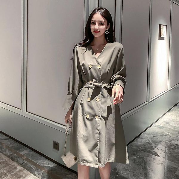 casual dresses fashion women arrival long dress temperament outdoor party vintage elegant double-breasted a-line, Black;gray
casual dresses fashion women arrival long dress temperament outdoor party vintage elegant double-breasted a-line, Black;gray