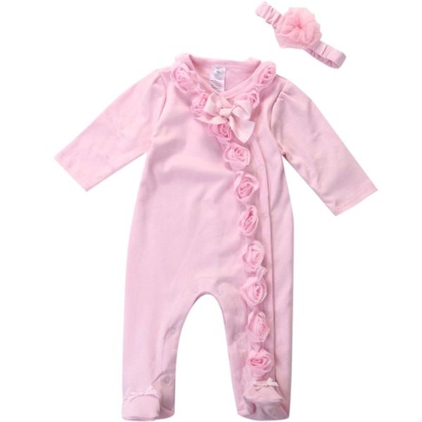 footies girl bowknot lightweight with headband soft casual daily wear lace flower baby romper set long sleeve cute decorative buttons, Blue
footies girl bowknot lightweight with headband soft casual daily wear lace flower baby romper set long sleeve cute decorative buttons, Blue