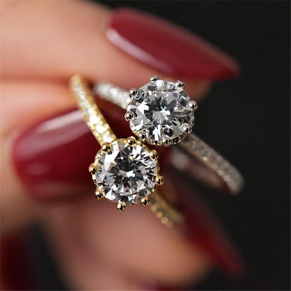 wedding rings trendy male female white zircon stone ring cute gold silver color engagement charm crystal round for women, Slivery;golden
wedding rings trendy male female white zircon stone ring cute gold silver color engagement charm crystal round for women, Slivery;golden