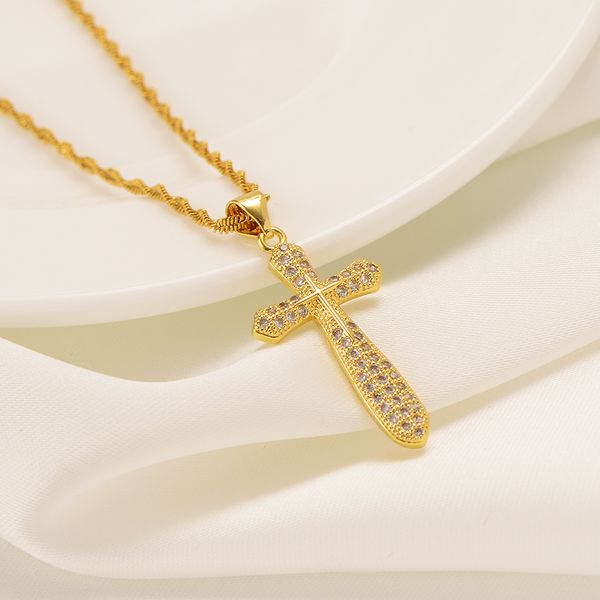 men wome cross pendant 18k fine slid yellow gold gf chain crystal gem necklace, Silver
men wome cross pendant 18k fine slid yellow gold gf chain crystal gem necklace, Silver