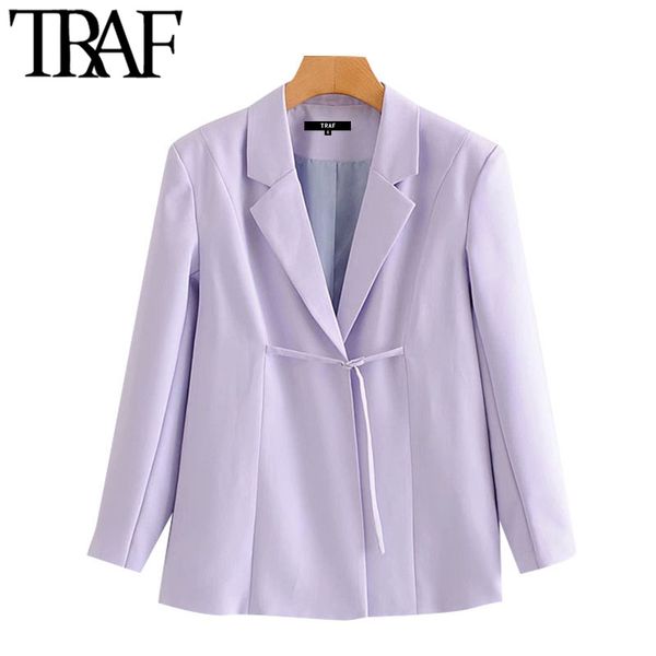 traf women fashion with belt solid blazer coat vintage notched collar long sleeve female outerwear chic 210415, Black;brown
traf women fashion with belt solid blazer coat vintage notched collar long sleeve female outerwear chic 210415, Black;brown